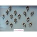 3 Sets Silver Bindis Body Jewelry crystals, diamante, jewels, doll nails art tattoos - 45 bindis