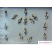 3 Sets Silver Bindis Body Jewelry crystals, diamante, jewels, doll nails art tattoos - 45 bindis