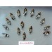 3 Sets Silver Bindis Body Jewelry crystals, diamante, jewels, doll nails art tattoos - 45 bindis