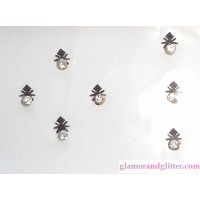 Small Black Bindis Crystals Body Jewelry Art Gothic CB122