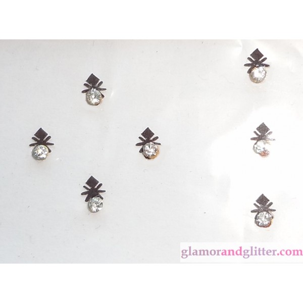 Small Black Bindis Crystals Body Jewelry Art Gothic CB122