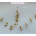 Gold Bridal Wedding Bindis Set White Crystals beads Bellydance SCA LOTR BB120