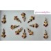 3 Sets of Bindis Body Jewelry in Black Maroon crystals, diamante, jewels Gothic Tattoos Flames - 32 bindis