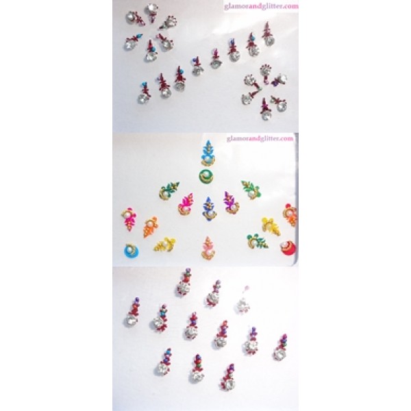 3 Sets jewel Bindis Body Jewelry crystals, diamante, jewels, doll nails art tattoos - 48 bindis 3 Sets jewel Bindis Body Jewelry crystals, diamante, jewels, doll nails art tattoos - 48 bindis