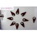 3 Sets of Bindis Body Jewelry in Black Maroon crystals, diamante, jewels Gothic Tattoos Flames - 32 bindis