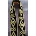 1 3/8" Black Velvet Trim Ribbon with gold hand embroidery Vestments Regal Military Renaissance LOTR Evening wear VT102