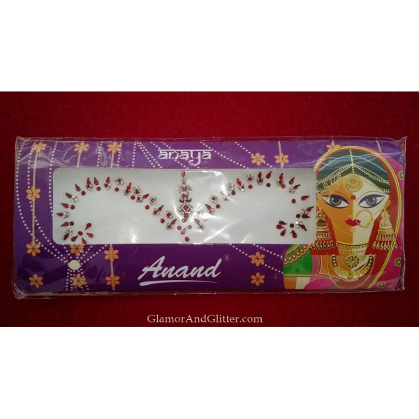 Bridal Bindis Indian Wedding Designer Body Jewels White Garnet Crystals BB110  Bridal Bindis Indian Wedding Designer Body Jewels White Garnet Crystals BB110