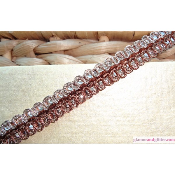 1/2" Metallic Champagne Bridal Wedding Trim Lace SCA Renaissance BT102
