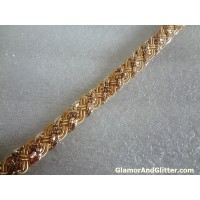 3.3 yards 1/2" Metallic Gold Bullion Braided Trim Bridal Wedding Belts Jewelry Home Decor Renaissance BT116