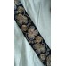 Black Metallic Gold Hand Embroidered Zardozi Trim 2 3/8" Wide  Ribbon Lace Sari Border Vestments Regal Military Renaissance LOTR Evening wear ZT103 Black Metallic Gold Hand Embroidered Zardozi Trim 2 3/8" Wide  Ribbon Lace Sari Border Vestments Regal Military Renaissance LOTR Evening wear ZT103