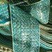 2 5/8" Blue Velvet Metallic Gold Embroidered Sequins Trim Lace Sari Border Regal SCA Renaissance LOTR VT103
