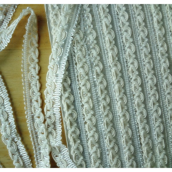 3/4" Ivory GIMP Braid Trim Lace Ribbon Scrapbooking Wedding Bridal Baby Decor TW109