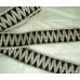 ZIGZAG 2 1/8" Wide Black Gold Trim Lace Embroidered Velvet Military Vestment LARP Upholstery Home Decor Sewing Crafts Sari Border VT105