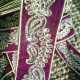 Hand Embroidered 1 7/8" Violet Gold Velvet Trim Lace Ribbon Sari Border Sequins Military Vestment Renaissance Costumes Sewing VT106