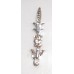 Metallic Silver Bridal Bindis Set with Crystals BB103