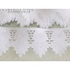 1 5/8" Wide White Bridal Flowers Leaves Scalloped Edge Lace Trim Veil  TW105